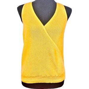 BANANA REPUBLIC ☆ Sleeveless Faux Wrap Knit Pullover Sweater Top